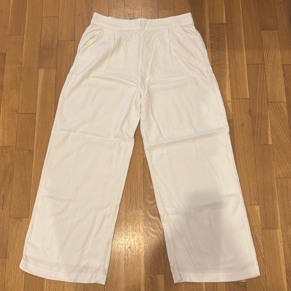 A&F Wide Leg White Pants